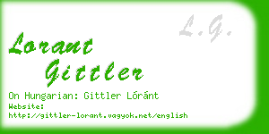 lorant gittler business card